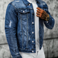 ⏳ LAST 7 DAYS AT £29.99! Price Rises to £34.99.Men’s Casual Vintage-Wash Distressed Denim Jacket