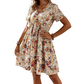 🔥While Supplies Last 40% OFF!🔥 Women's Summer Floral V-Neck Short Sleeve Dress