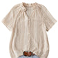 🔥While Supplies Last 40% OFF!🎉 Summer Casual Button-Up Hollow Knit Top