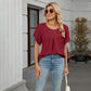 🔥While Supplies Last 40% OFF!🎉 Women's Petal Sleeve Pleated Neck Blouse