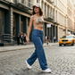 🔥While Supplies Last 40% OFF!🎉 High-Waist Denim Cargo Wide-Leg Pants