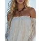🌸40% OFF！✨Women's Bohemian Off-Shoulder Lace Top