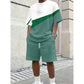 🔥While Supplies Last 40% OFF!🎉 Men's Color Block Casual T-Shirt and Shorts Set