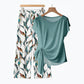 👚 50% OFF NOW! 🌸 Women's Side-Tie Top & Patterned Pants Set – Flowy, adjustable fit & perfect for summer vacations or resort wear 👖