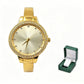🔥While Supplies Last 40% OFF!🎉 Women's Gold Bangle Watch with Rhinestone Bezel