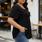 ⏳Time-Limited Special⏰Women's Pleated Puff Sleeve T-Shirt – Elegant & Loose Fit – Chic Essential 🌸