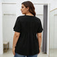 ⏳Time-Limited Special⏰Women's Pleated Puff Sleeve T-Shirt – Elegant & Loose Fit – Chic Essential 🌸
