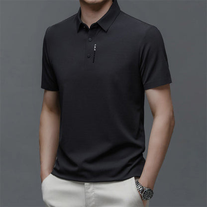 🔥2026 New Arrival ＆ Hot Sale ＆ 50％ Off🔥👔Men's Ice Silk Cuffs and Chest Dual Graphic Short Sleeve🔥🔥