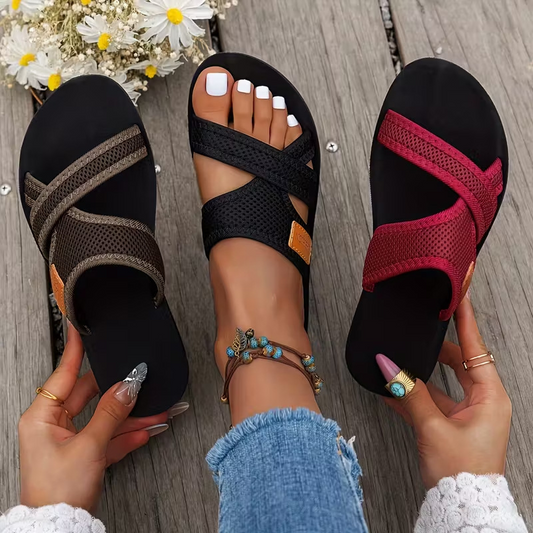 🔥While Supplies Last 40% OFF!🎉 Women's Criss-Cross Mesh Slide Sandals