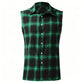 👔 50% OFF NOW!🔥 Men's Plaid Sleeveless Shirt – Raw Edges & Button-Down – 7 Colors Available 🕶️