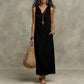 🔥While Supplies Last 40% OFF!🎉 Women's Sleeveless Cowl Neck Maxi Dress with Pockets