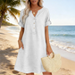 🏖️ LIMITED-TIME 50% OFF! 👗Women's V-Neck Tunic Dress – Relaxed Fit, Pockets & Breathable