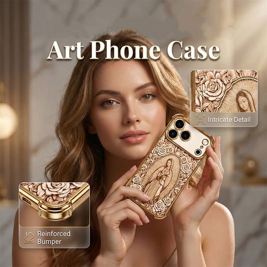 📢📢40% OFF !! ⏰Gold-Tone Devotional Art Phone Case