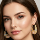🔥While Supplies Last 40% OFF!🎉 Gold-Plated Crescent Hoop Earrings with Enamel Flowers
