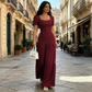 📢📢40% OFF !! ⏰Women's Square Neck Bodice & Maxi Skirt Set