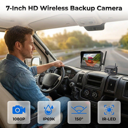 🏆LAST DAY SALE 50% OFF🔥Wireless Solar-Powered Backup Camera System