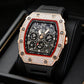 ⌚Men's Luxury barrel-shaped watch Rhinestone Embellished Watch