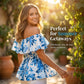 🔥While Supplies Last 40% OFF!🎉 Women's Plus Size Printed Off-Shoulder Ruffle Cami Top