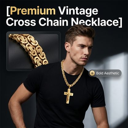 🔥While Supplies Last 40% OFF!🎉 Men's Vintage Chain Necklace with Cross Pendant