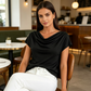 📢📢50% OFF !! ⏰Women's Cowl Neck Cap Sleeve Top