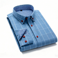 👔49% OFF! ✨Men's Modern Fit Windowpane Shirt – Contrast Details, Button-Down, Premium Blend 🍁