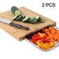 🔥While Supplies Last 40% OFF!🎉 Wooden Cutting Board with Slide-Out Trays