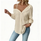 🔥While Supplies Last 40% OFF!🎉 Women's Casual Off-Shoulder Button-Down Shirt