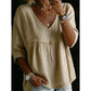 🌸 50% OFF NOW! 🌸Women's Casual V-Neck Lace Trim Top