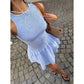 ☀️Summer Hot Sales - 65% OFF💃Sleeveless Gingham Smocked Mini Dress