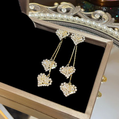 🔥While Supplies Last 40% OFF!🎉 Romantic Long Chain Heart Drop Earrings