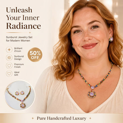 🔥While Supplies Last 40% OFF!🎉 Sparkling Zircon Necklace & Earrings Set