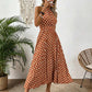 📢📢40% OFF !! ⏰Women's Polka Dot Halter Neck Dress