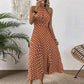 📢📢40% OFF !! ⏰Women's Polka Dot Halter Neck Dress