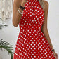 📢📢40% OFF !! ⏰Women's Polka Dot Halter Neck Dress
