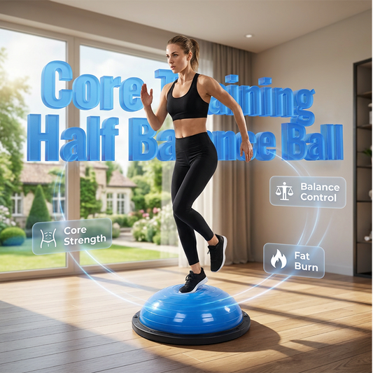 📢📢40% OFF !! ⏰Half Balance Ball Trainer with Resistance Band