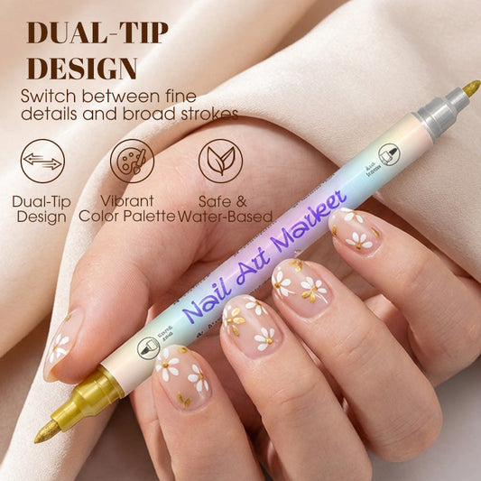 💅Dual-Tip Nail Art Marker Pen Set