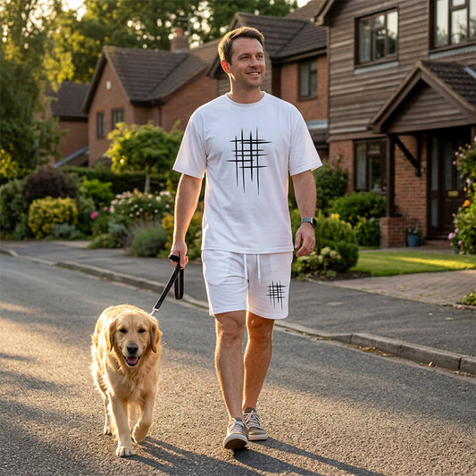 📢📢30% OFF !! ⏰ Men's Casual Top & Shorts 2-Piece Set – Soft & breathable – Relaxed fit, perfect for summer lounging or beach days – easy matching style ☀️