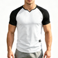 📢📢50% OFF !! ⏰Men's V-Notch Raglan Sleeve Athletic T-Shirt