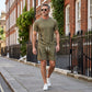 🔥While Supplies Last 40% OFF!🎉 Men's Waffle Knit T-Shirt & Shorts Set