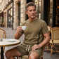 🔥While Supplies Last 40% OFF!🎉 Men's Waffle Knit T-Shirt & Shorts Set