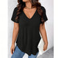 👚 LIMITED-TIME 50% OFF! 💥 Women's Casual V-Neck Short Sleeve T-Shirt – Relaxed Fit, Curved Hem, Solid Colors ✨