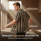⏳Limited-time 50% off⏰Men's Breathable Vertical Stripe Short Sleeve👔