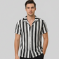 ⏳Limited-time 50% off⏰Men's Breathable Vertical Stripe Short Sleeve👔