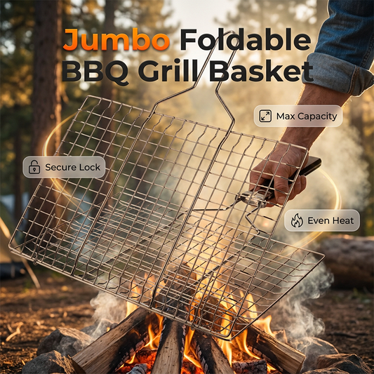 🔥While Supplies Last 40% OFF!🎉 Portable Foldable BBQ Grill Basket