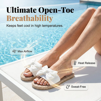🔥While Supplies Last 40% OFF!🎉 Elegant Bow Flat Sandals