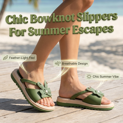 📢📢40% OFF !! ⏰Chic Bowknot Slippers for Summer Escapes