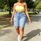 🔥While Supplies Last 40% OFF!🎉 Women's Plus Size Distressed Denim Shorts