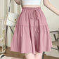 📢📢41% OFF !! ⏰Women High Waist Skirt Pants Wide Leg Ruffle Culottes