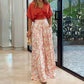 👗 LIMITED-TIME 50% OFF! 💥 Elegant Ladies Two Piece Set – V-Neck Top, Wide Leg Pants, Timeless Print ✨