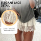 📢📢50% OFF !! ⏰Chic Pleated Lace Trim Mini Skirt